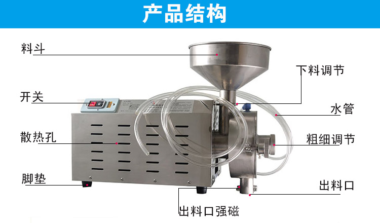 水冷式五谷杂粮磨粉机结构图